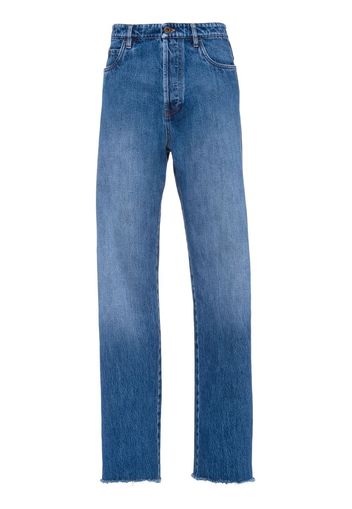 Miu Miu faded-effect straight-leg jeans - Blu