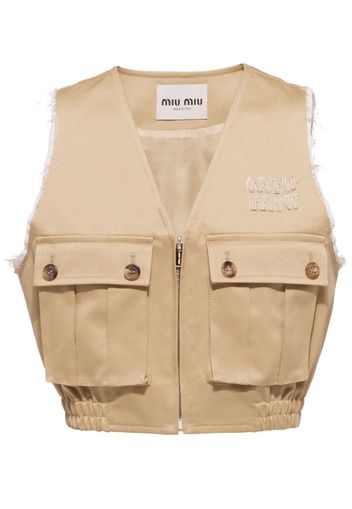 Miu Miu logo chino vest - Toni neutri