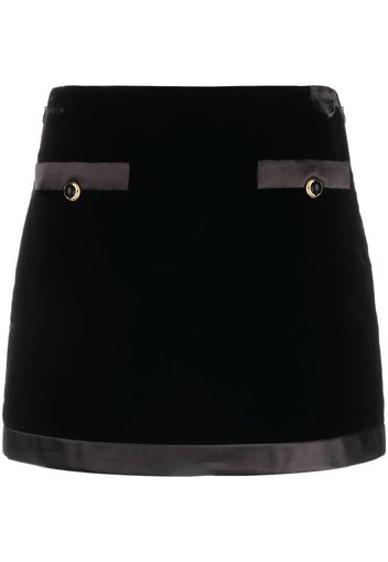 Miu Miu Velvet miniskirt - Nero