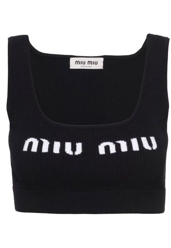 Miu Miu Top crop - Nero