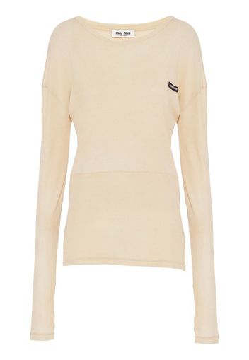 Miu Miu garment-dyed mini dress - F0F24 DESERT BEIGE