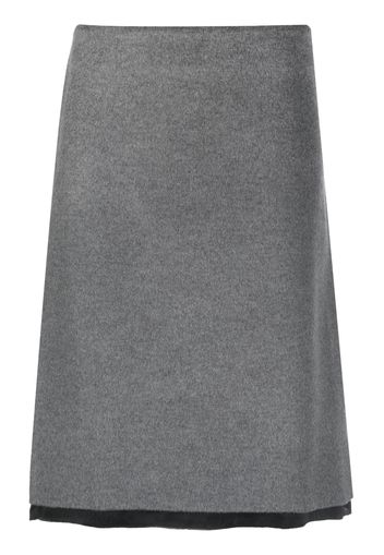 Miu Miu A-line velour skirt - Grigio