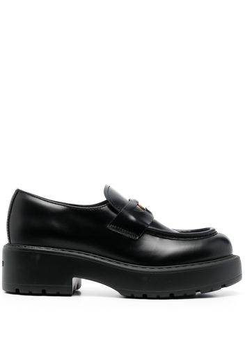 Miu Miu Penny leather loafers - Nero