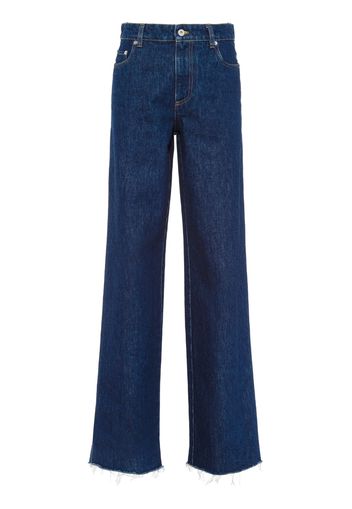 Miu Miu raw-cut straight-leg jeans - Blu
