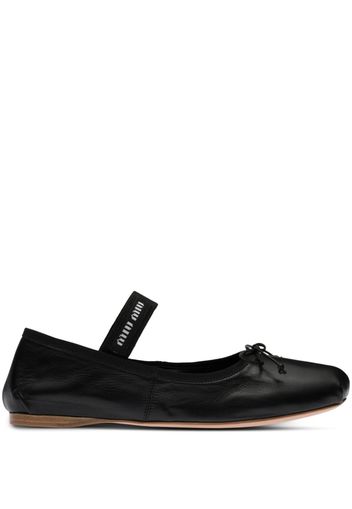 Miu Miu Leather ballerinas - Nero