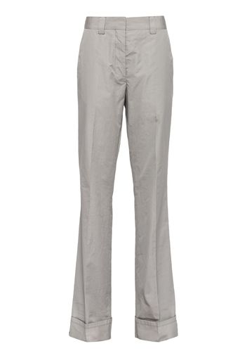Miu Miu cotton straight-leg trousers - Grigio