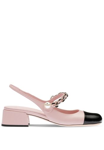 Miu Miu leather slingback pumps - Rosa