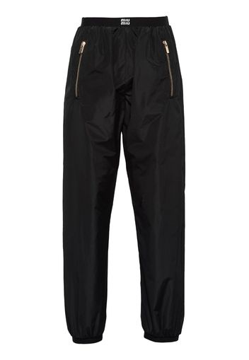 Miu Miu logo waistband track pants - Nero