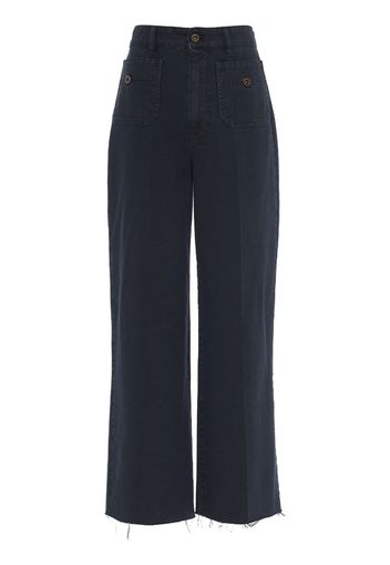 Miu Miu garment-dyed trousers - Blu