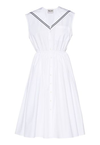 Miu Miu Sailor poplin dress - F0009 WHITE