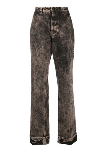 Miu Miu Marbleized denim jeans - F0002 BLACK