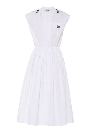 Miu Miu poplin midi dress - Bianco