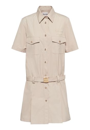 Miu Miu belted shirt minidress - Toni neutri