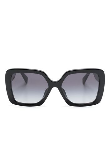 Miu Miu logo-plaque oversized-frame sunglasses - Nero