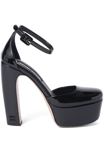 Miu Miu patent-leather platform pumps - Nero