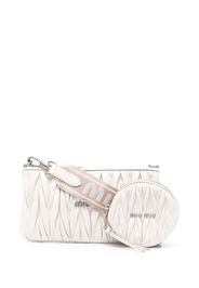 Miu Miu quilted matelassé clutch bag - Bianco