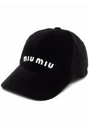Miu Miu embroidered-logo baseball cap - Nero