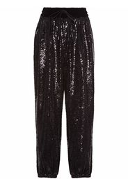 Miu Miu embroidered sequinned harem trousers - Nero