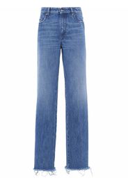 Miu Miu Jeans a gamba ampia con ricamo - Blu