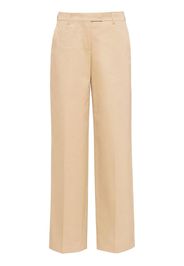 Miu Miu Pantaloni dritti con vita media - Toni neutri