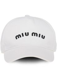 Miu Miu logo-embroidered baseball cap - Bianco