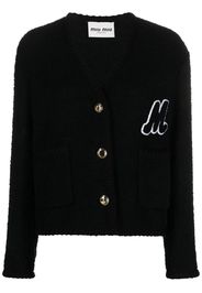 Miu Miu Cardigan con scollo a V - Nero