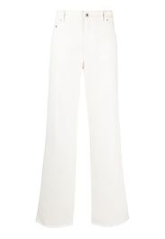 Miu Miu Jeans a gamba ampia - Bianco