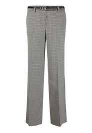 Miu Miu gingham-check straight-leg trousers - Nero