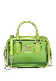 Miu Miu transparent leather-trim mini bag - Verde