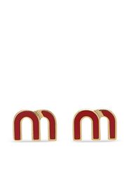 Miu Miu Orecchini a bottone - Rosso