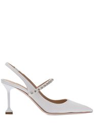 Miu Miu embellished 105mm textured pumps - Bianco