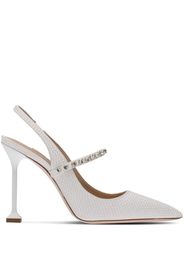 Miu Miu satin sling-back 105mm pumps - Bianco