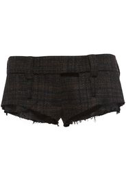 Miu Miu Shorts a quadri con cintura - Marrone