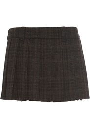 Miu Miu plaid wool miniskirt - Grigio