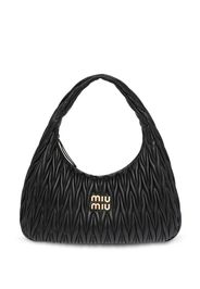 Miu Miu Wander matelassé nappa-leather hobo bag - Nero