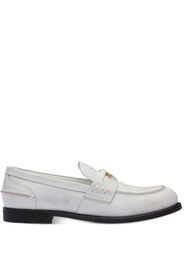 Miu Miu leather penny loafers - Bianco