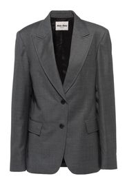 Miu Miu Grisaille single-breasted blazer - Grigio