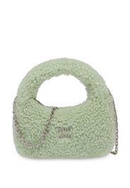 Miu Miu Wander shearling hobo bag - Verde