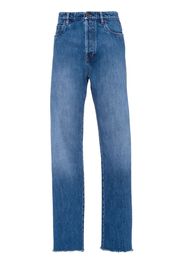 Miu Miu faded-effect straight-leg jeans - Blu