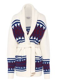 Miu Miu Cardigan con cintura - Bianco