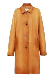 Miu Miu nappa leather coat - Toni neutri