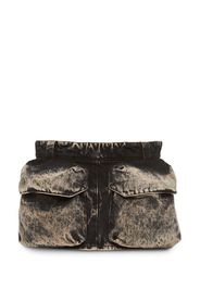 Miu Miu bleached denim miniskirt - F0002 BLACK