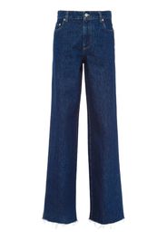 Miu Miu raw-cut straight-leg jeans - Blu