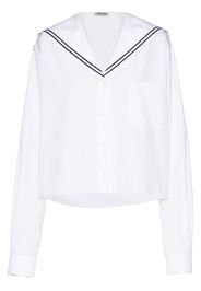 Miu Miu Sailor poplin shirt - Bianco