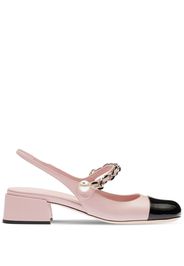 Miu Miu leather slingback pumps - Rosa