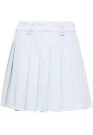 Miu Miu pleated denim mini skirt - Blu