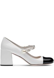 Miu Miu 80mm chain-strap pumps - Bianco