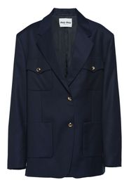 Miu Miu Single-breasted batavia jacket - Blu