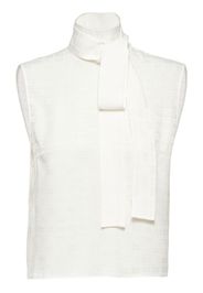 Miu Miu sleeveless scarf-detail tank top - Bianco
