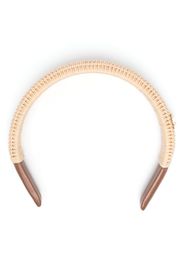 Miu Miu logo-lettering woven headband - Toni neutri